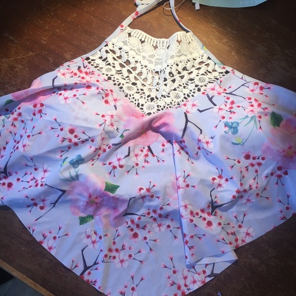 New cherry blossom floral print tanking/bikini set - Picture 2 of 4